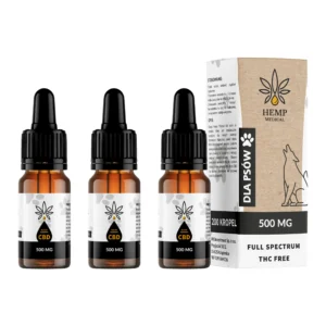 Zestaw 3x olejek konopny 5% 500 mg (3x10ml) TRZECI GRATIS | dla psów